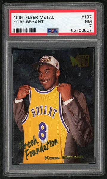 1996 Fleer Metal Fresh Foundation Kobe Bryant #137 PSA 7