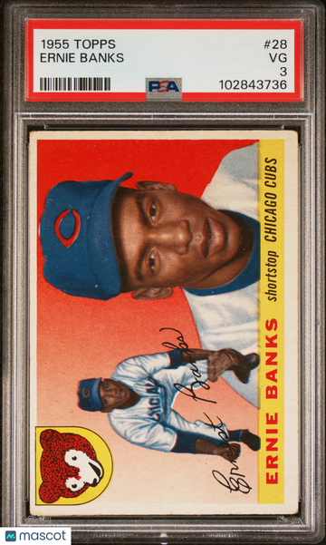 1955 Topps Ernie Banks #28 PSA 3