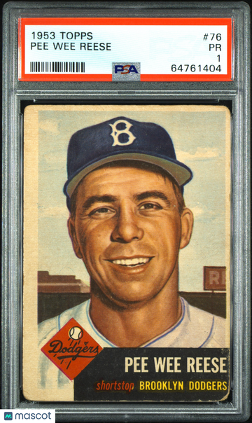 1953 Topps Pee Wee Reese #76 PSA 1