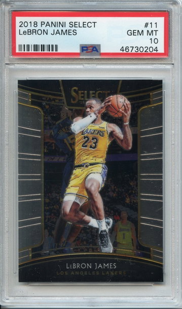 Lebron James Select Lakers PSA 10
