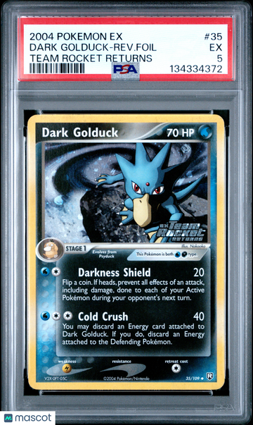 2004 Pokemon EX Team Rocket Returns Dark Golduck-Rev. Foil PSA 5 #35
