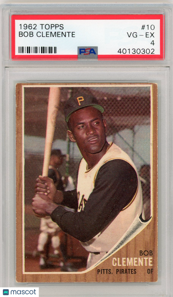 1962 Topps Bob Clemente #10 PSA 4