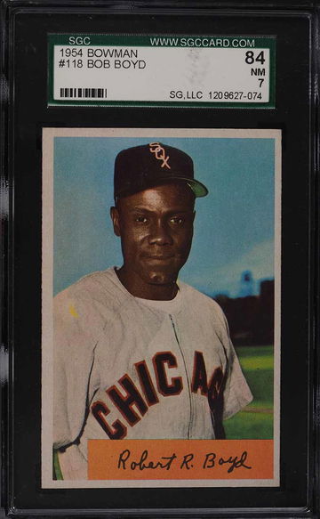 1954 Bowman Baseball Bob Boyd #118 SGC 7