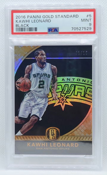 KAWHI LEONARD 2016-17 Panini Gold Standard BLACK #5  1/15 PSA 9 MINT Clippers