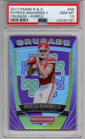 2017 PANINI ROOKIES & STARS PATRICK MAHOMES II CRUSADE PURPLE /49