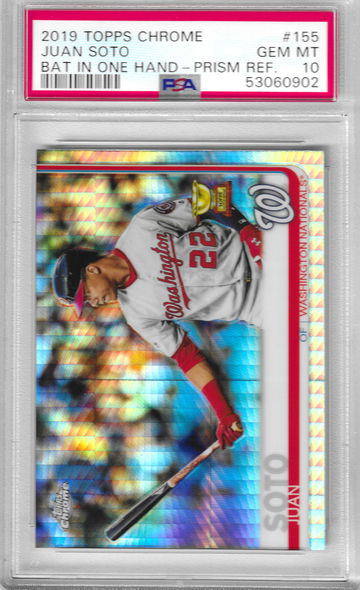 2019 Topps Chrome Juan Soto Prism Refractor PSA 10