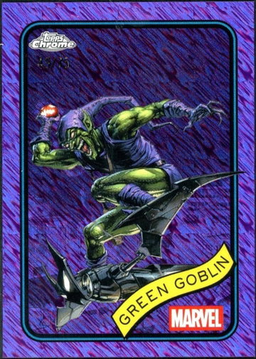 2025 Topps Chrome Marvel #161 Green Goblin Purple Shimmer /75