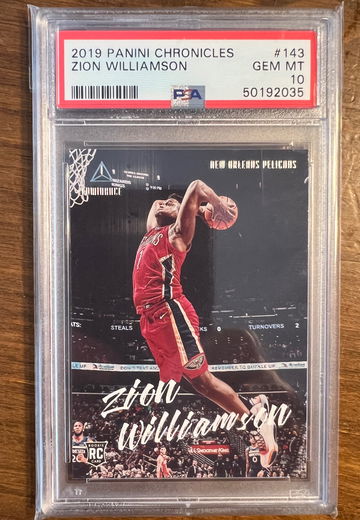 2019 Panini Chronicles Zion Williamson PSA 10