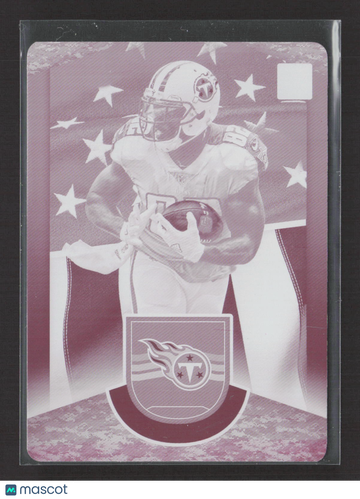 2019 Panini Plates & Patches Donruss Football Delanie Walker #G-7 Magenta Printing /1 Printing Plate