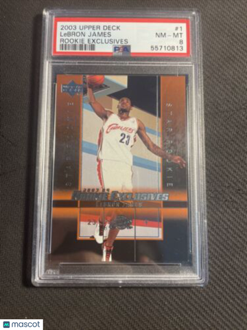 2003-04 Upper Deck Rookie Exclusives LeBron James #1 8