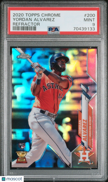 Yordan Alvarez 2020 Topps Chrome RC Refractor #200 Houston Astros Rookie PSA 9