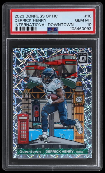 2023 Donruss Optic Derrick Henry International Downtown PSA 10