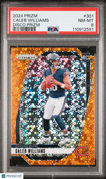 2024 Panini Prizm Caleb Williams #301 Disco PSA 8