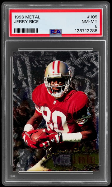 1996 Metal Jerry Rice PSA 8