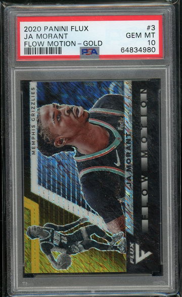 2020 Flux Ja Morant Flow Motion Gold /10 PSA 10 