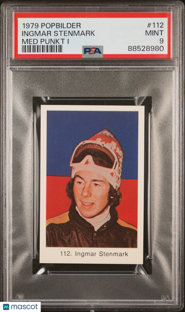 1979 Popbilder Popbilder Med Punkt I Ingmar Stenmark Rookie #112 PSA 9
