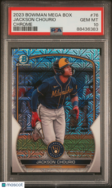 2023 Bowman Mega Box Chrome Jackson Chourio #76 PSA 10
