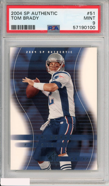 2004 SP AUTHENTIC TOM BRADY #51 NEW ENGLAND PATRIOTS PSA 9 MINT