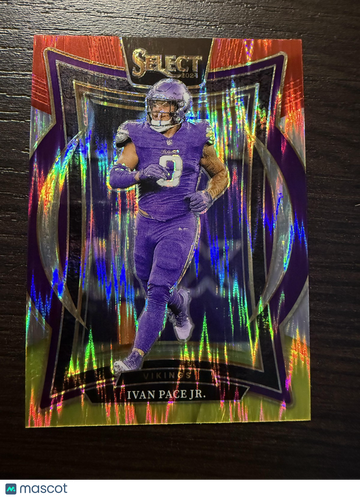 2024 Panini Select Ivan Pace Jr. #62 Red & Yellow Prizm Shock