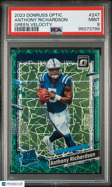 2023 Panini Donruss Optic Anthony Richardson #247 Green Velocity PSA 9