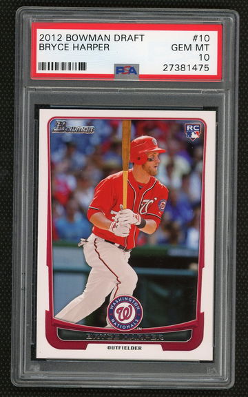 Bryce Harper 2012 Bowman Draft PSA 10
