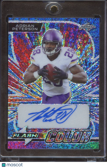 2023 Leaf Flash of Color Adrian Peterson #FC-AP1 Blue Prism /8