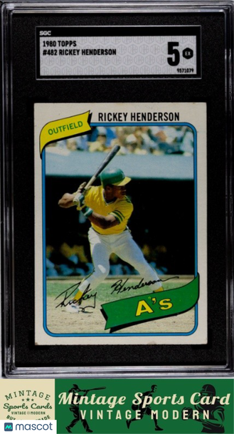 1980 Topps Rickey Henderson #482 SGC 5