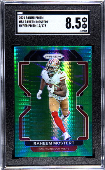 2021 Panini Prizm Hyper Raheem Mostert #56 /175 SGC 8.5