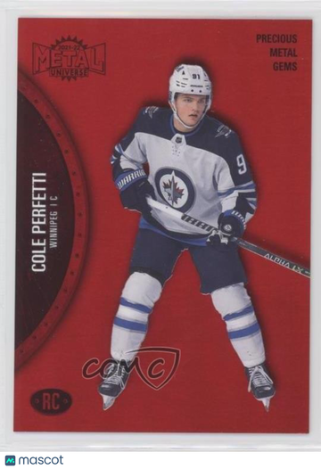 2021-22 Skybox Metal Universe - [Base] - Precious Metal Gems Red Cole Perfetti #183 Precious Metal Gems Red Rookie
