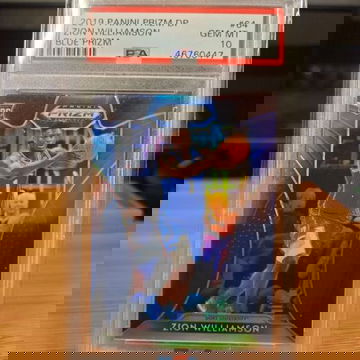 2019 Panini Prizm DP Zion Williamson RC Blue Prizm Duke Blue Devils PSA 10