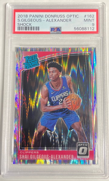 2018 NBA Donruss Optic #162 Shai Gilgeous Alexander Shock RC PSA MINT 9 