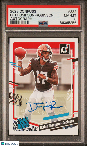 D. Thompson-Robinson 2023 Panini Donruss #322-Autograph PSA 8