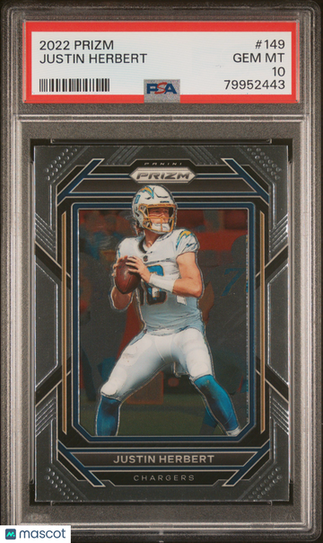 2022 Panini Prizm Justin Herbert #149 PSA 10
