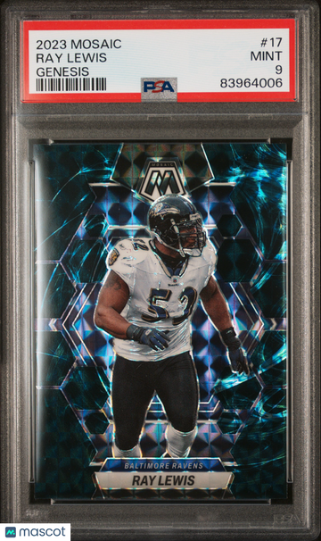 2023 Panini Mosaic Ray Lewis #17 Genesis PSA 9