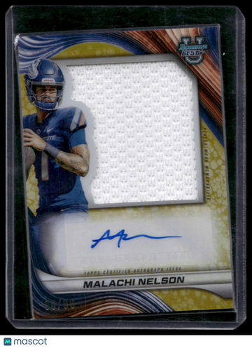 2024 Bowman University Best Malachi Nelson #PJA-MN Prospect Jumbo Relic Autographs Second Honor Roll SN,MEM,AU