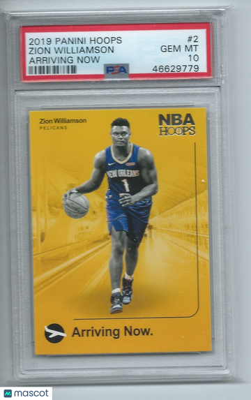 2019 Panini Hoops Arriving Now Zion Williamson #2 PSA 10