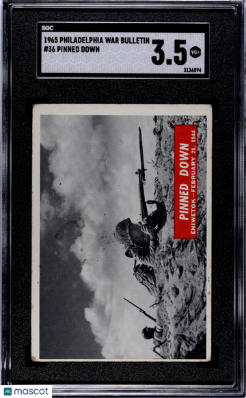 1965 Philadelphia War Bulletin Pinned Down #36 SGC 3.5