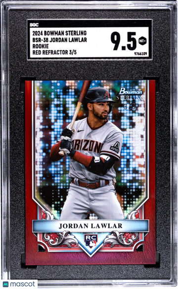 2024 Bowman Sterling Jordan Lawlar #BSR-38 Rookie Red Refractor SGC 9.5