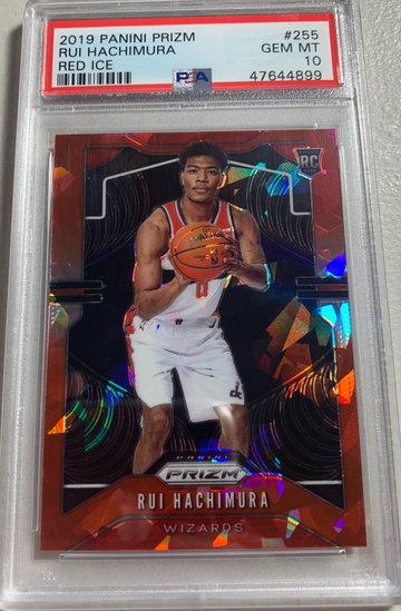 2019 Prizm Rui Hachimura Red Ice RC PSA 10