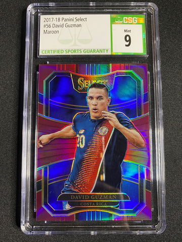 2017-18 Panini David Guzman Select Maroon Prizm /199 #56 CSG 9 SP