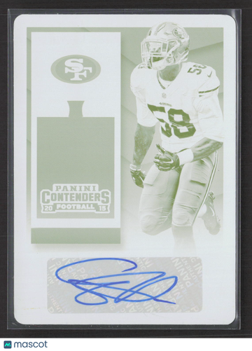 2015 Panini Contenders Football Eli Harold #130 Yellow Printing Plate /1 Printing Plate