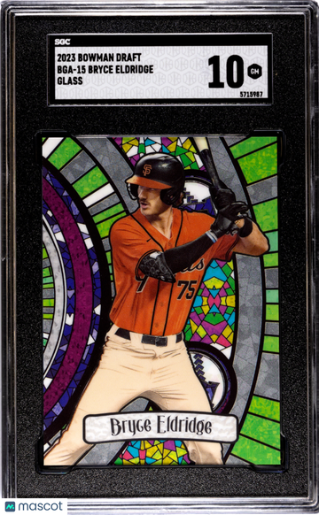 2023 Bowman Draft Bryce Eldridge Glass #BGA-15 SGC 10 San Francisco Giants