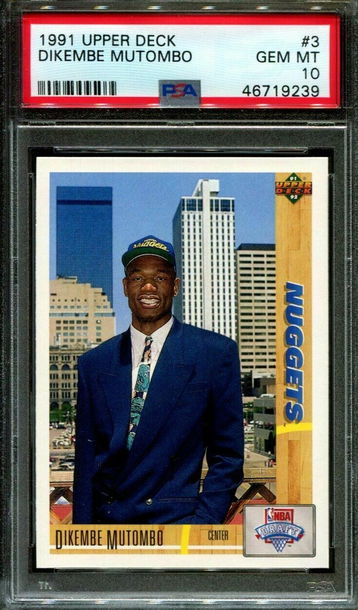 1991 Dikembe Mutombo Upper Deck PSA 10 Rookie #3