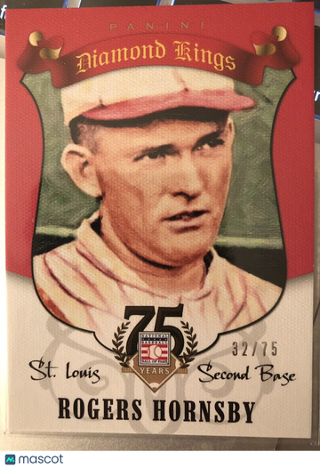 Rogers Hornsby 2014 Hall of Fame Diamond Kings Red #32/75 St. Lous Cardinals