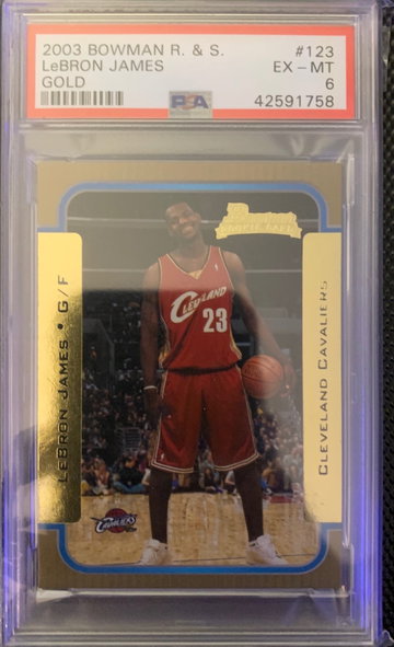 2003 Bowman R&S LEBRON JAMES Gold #123 PSA6