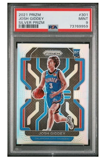2021-2022 Panini Prizm Josh Giddey Silver Prizm PSA 9