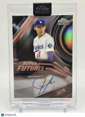 2026 Topps Chrome Black Super Futures Roki Sasaki #SFA-RS /10