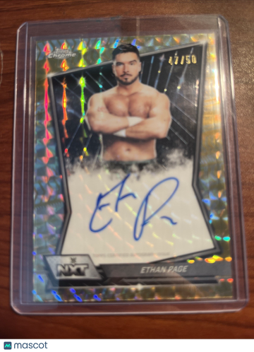 2026 Topps Chrome WWE Ethan Page #NXT-ETH Gold Geometric Short Print Parallel/Variety Insert Topps