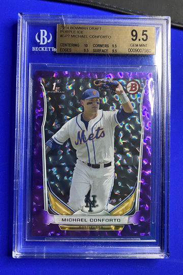 2014 Bowman Draft 1st Michael Conforto -Purple Ice- /99 BGS 9.5 True Gem 