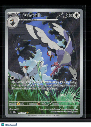Pokemon 2025 Scarlet & Violet Black Bolt Tranquill #149/86